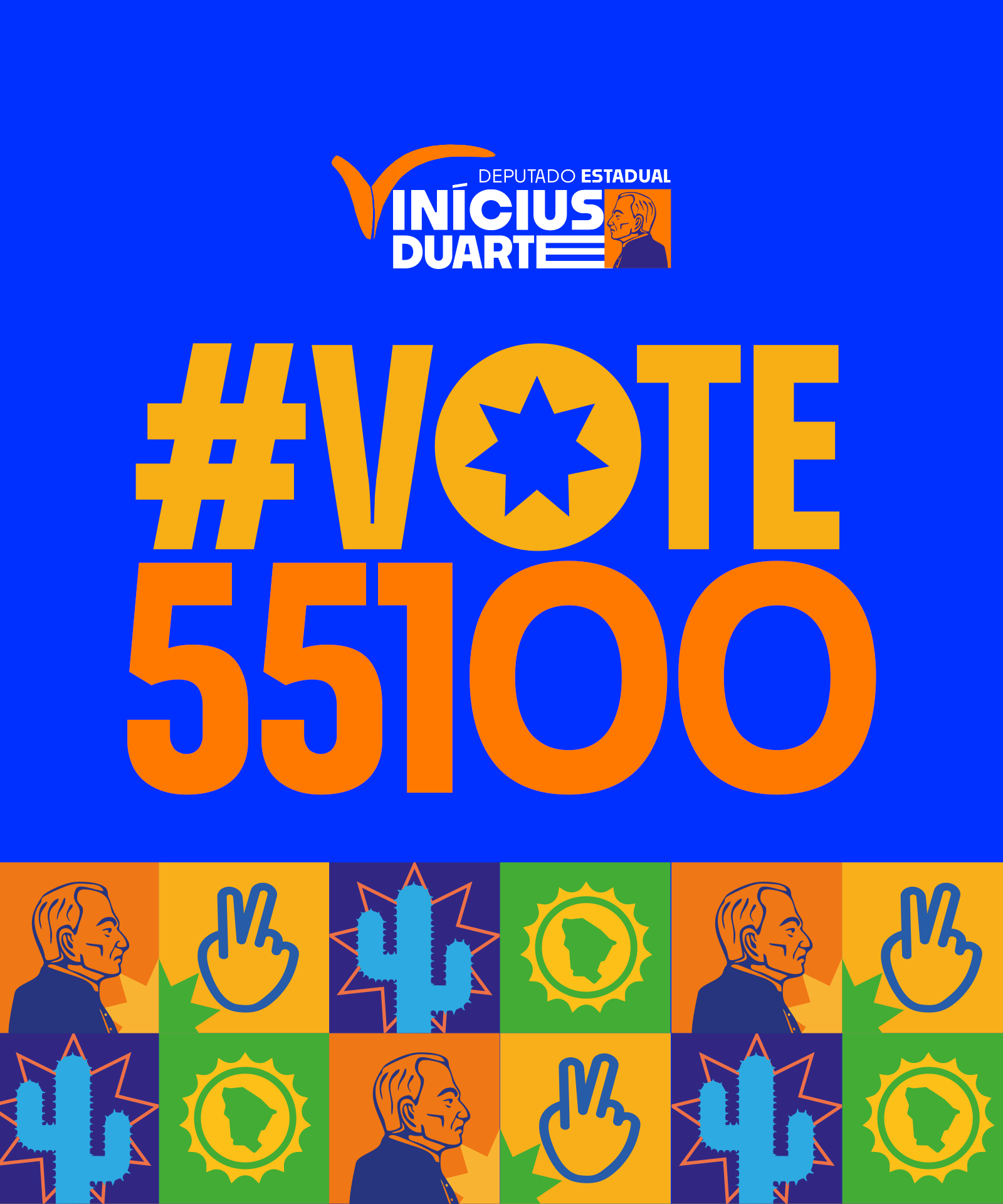 Peça da campanha Vote 55100